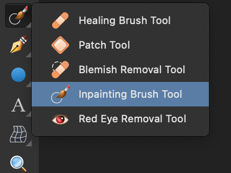Inpainting Brush tool - Affinity Photo