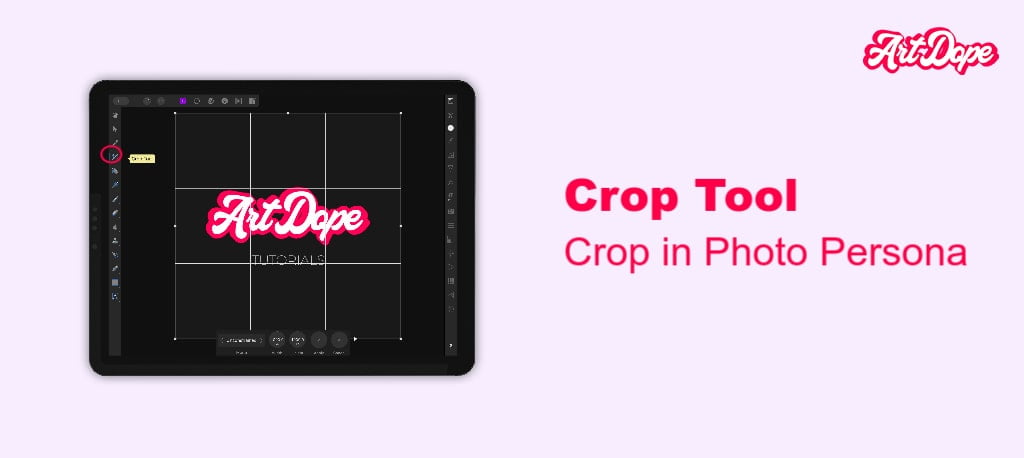 How to Crop in Affinity Photo iPad: crop tool photo persona