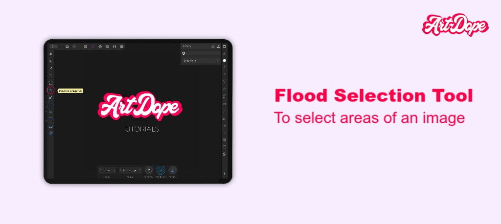Affinity Photo iPad: Selection Tools- flood selection tool