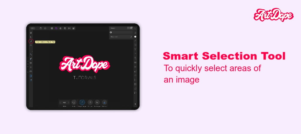 Affinity Photo iPad: Selection Tools- smart selection tool