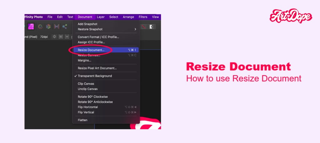 How to Resize the Canvas in Affinity Photo