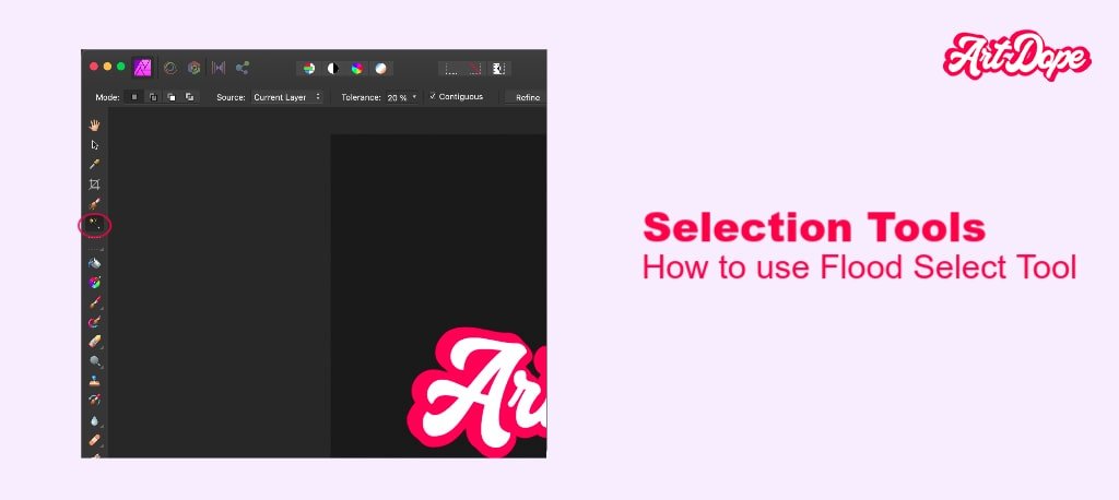 Selection Tools 101 | A Complete Affinity Photo Guide: Flood select tool