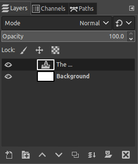 Alt + Click on the text Layer to activate Selection in gimp