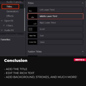 Adding Titles in DaVinci Resolve 18 | A Step-by-Step Guide - Edits 101