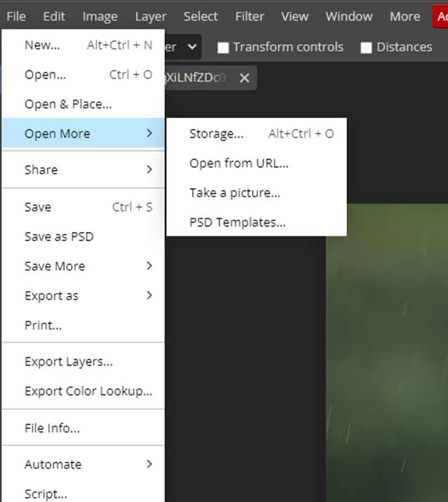 Photoshop file in photopea
