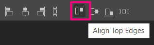 Icon for Align Top Edges in photopea