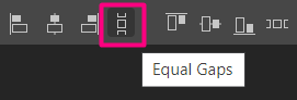 Icon for Equal Gaps - Vertical in photopea