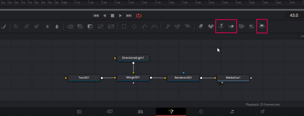 Node menu on the fusion page in davinci Resolve