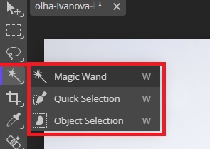 Selection Tools in Photopea