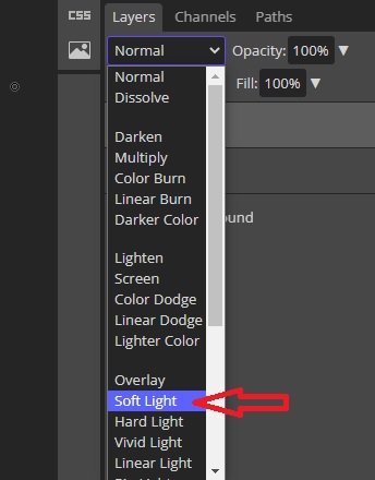Blending modes in Photopea