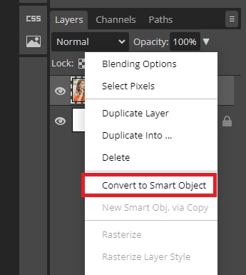 How to Convert image to Smart Object in Photopea