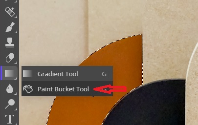 Paint bucket tool in Photopea