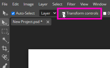 How to transform in photopea