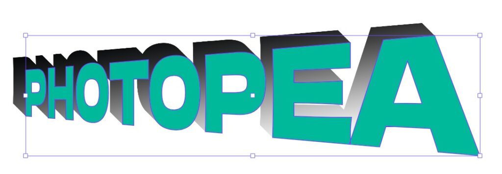 3D text in photopea