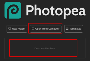 Photopea Homepage.