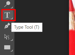 Type Tool on the left pane toolbar.