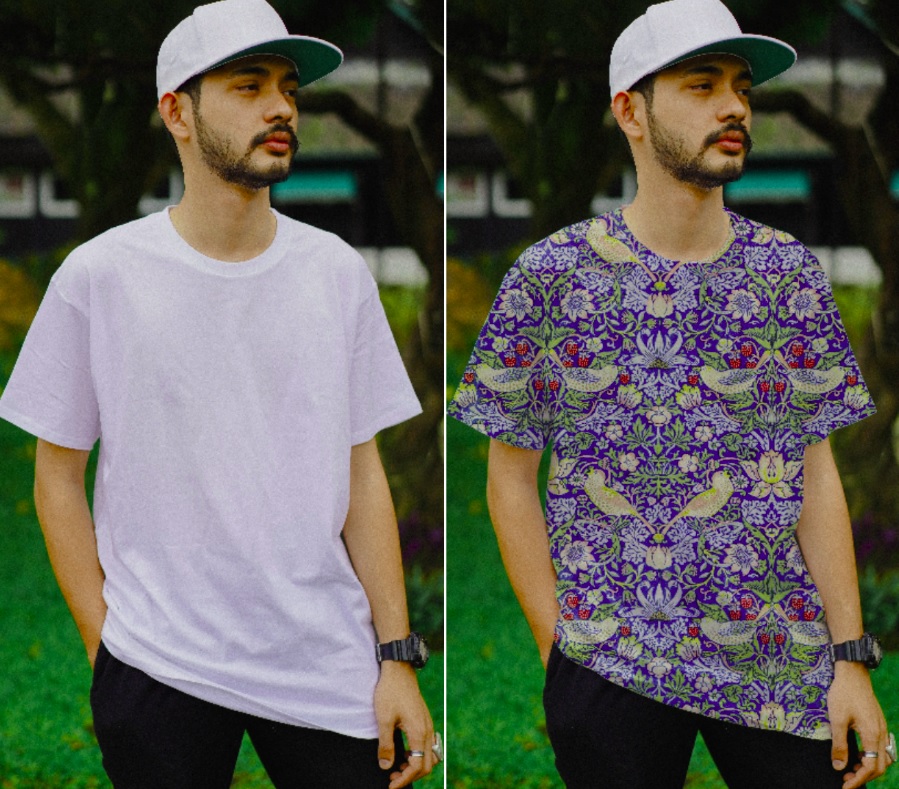 add pattern to clothing in Photopea