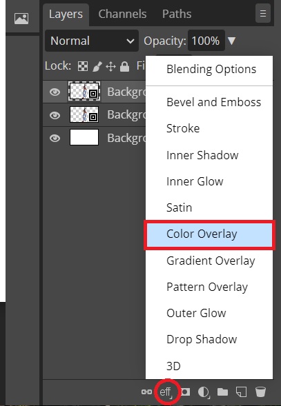 Color Overlay in Photopea