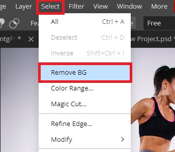 Remove Background in Photopea