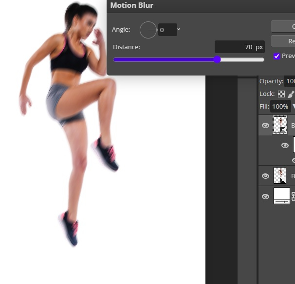 Motion Blur Settings in Photopea