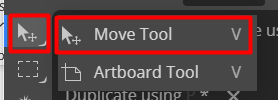 Move Tool in Photopea