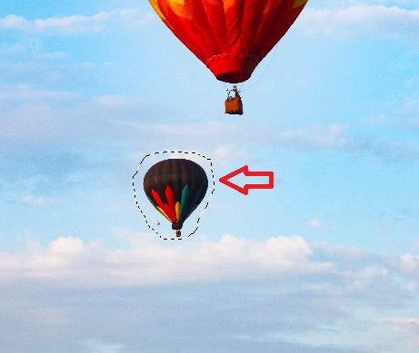 selected hot air balloon