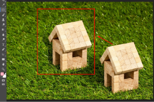 Duplicated image of a wooden house.