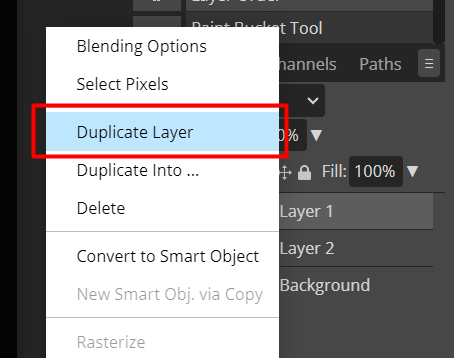 Duplicate Layer in photopea.