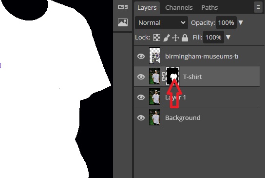 apply pattern to clothing in Photopea