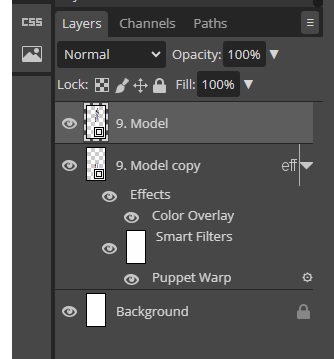 Moving layers in Photopea