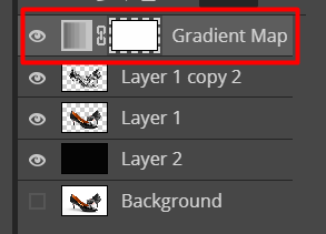 New Layer for Gradient Map Adjustment Layer in photopea