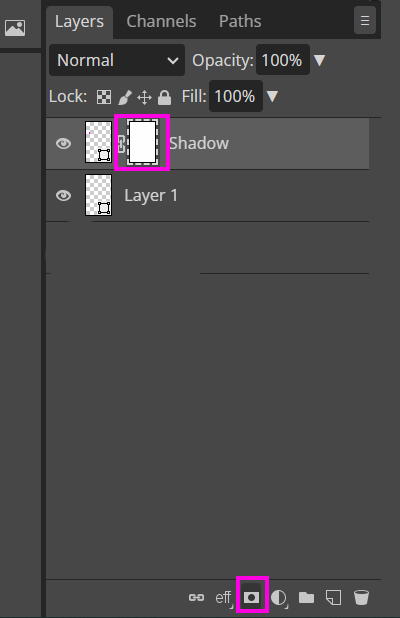 How to add raster mask in photopea