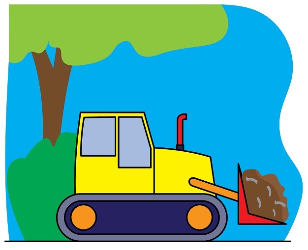 Step 9: Adding Colors to the Bulldozer Basic Drawing