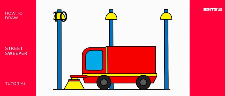 How to Draw a Street Sweeper in Easy Steps