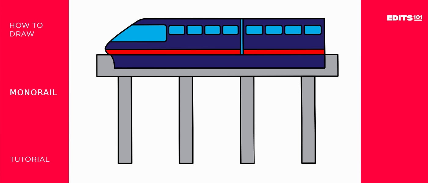 how to draw a monorail