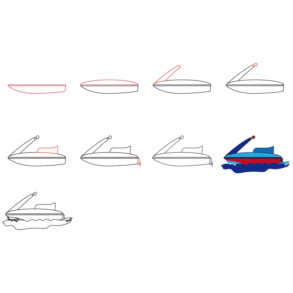 how to draw a jet ski
