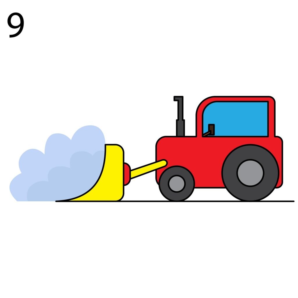 how to draw a snowplow
