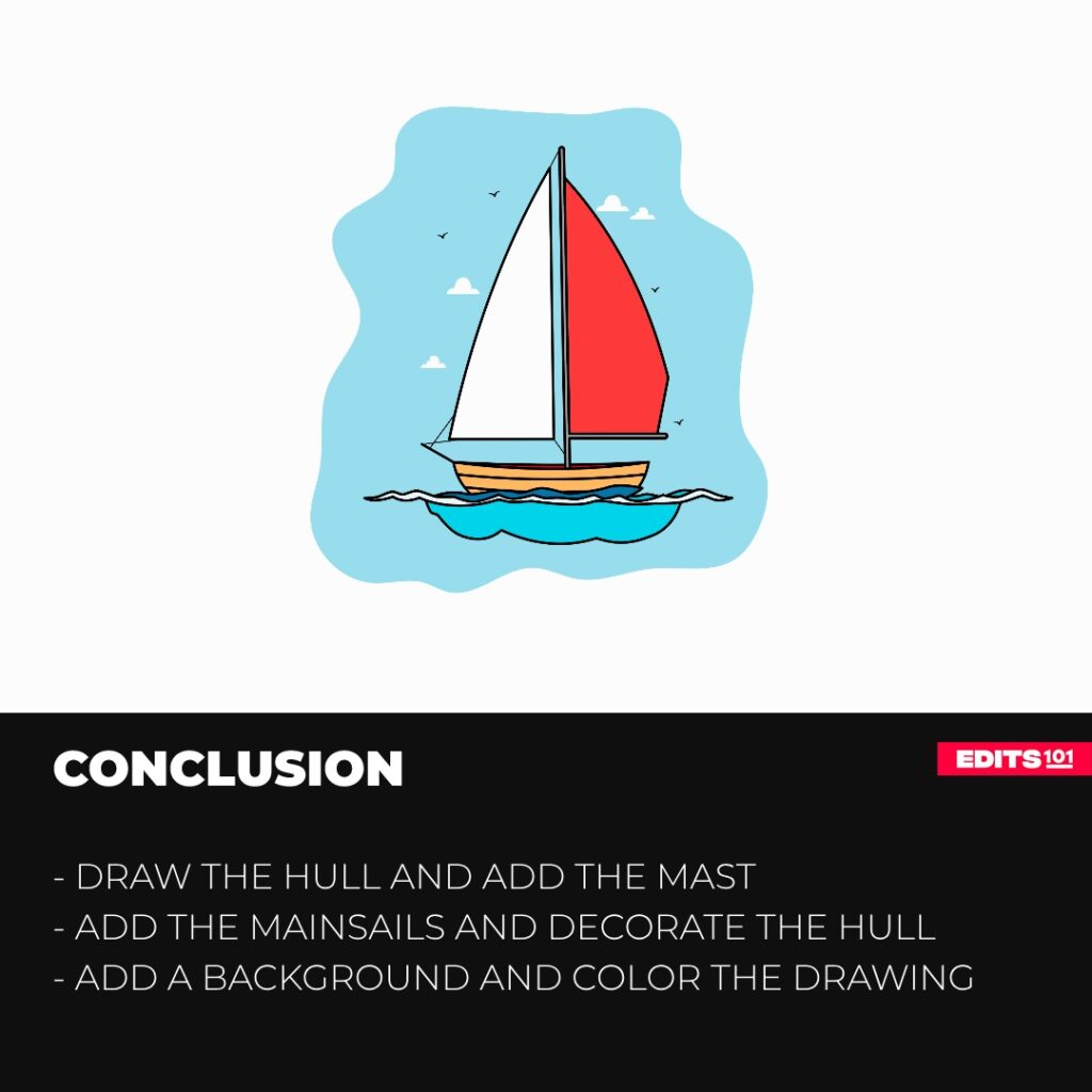 how to draw a sailboat