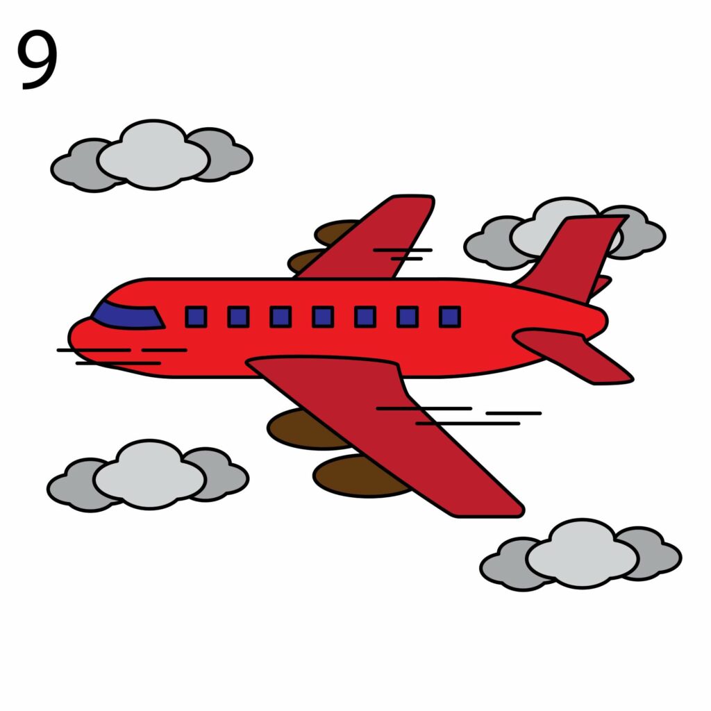 how to draw an airplane