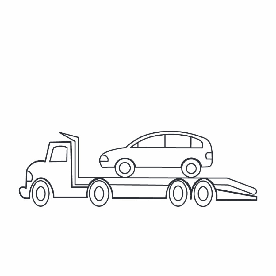 how to draw a car carrier