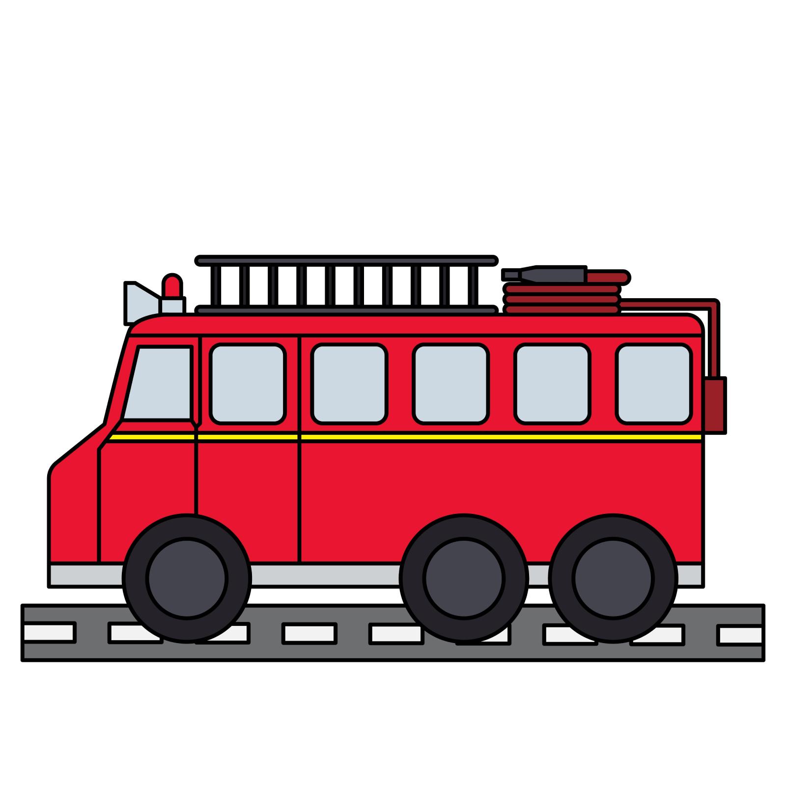 How to Draw a Fire Truck Easy StepByStep Guide