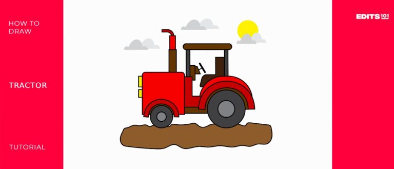 How to Draw a Tractor | 11 Simple Steps