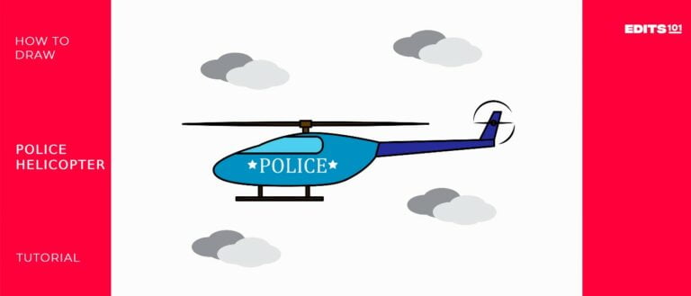How to Draw a Police Helicopter | 10 Easy Steps