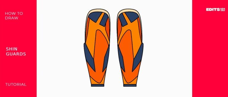 How to Draw Shin Guards Step By Step