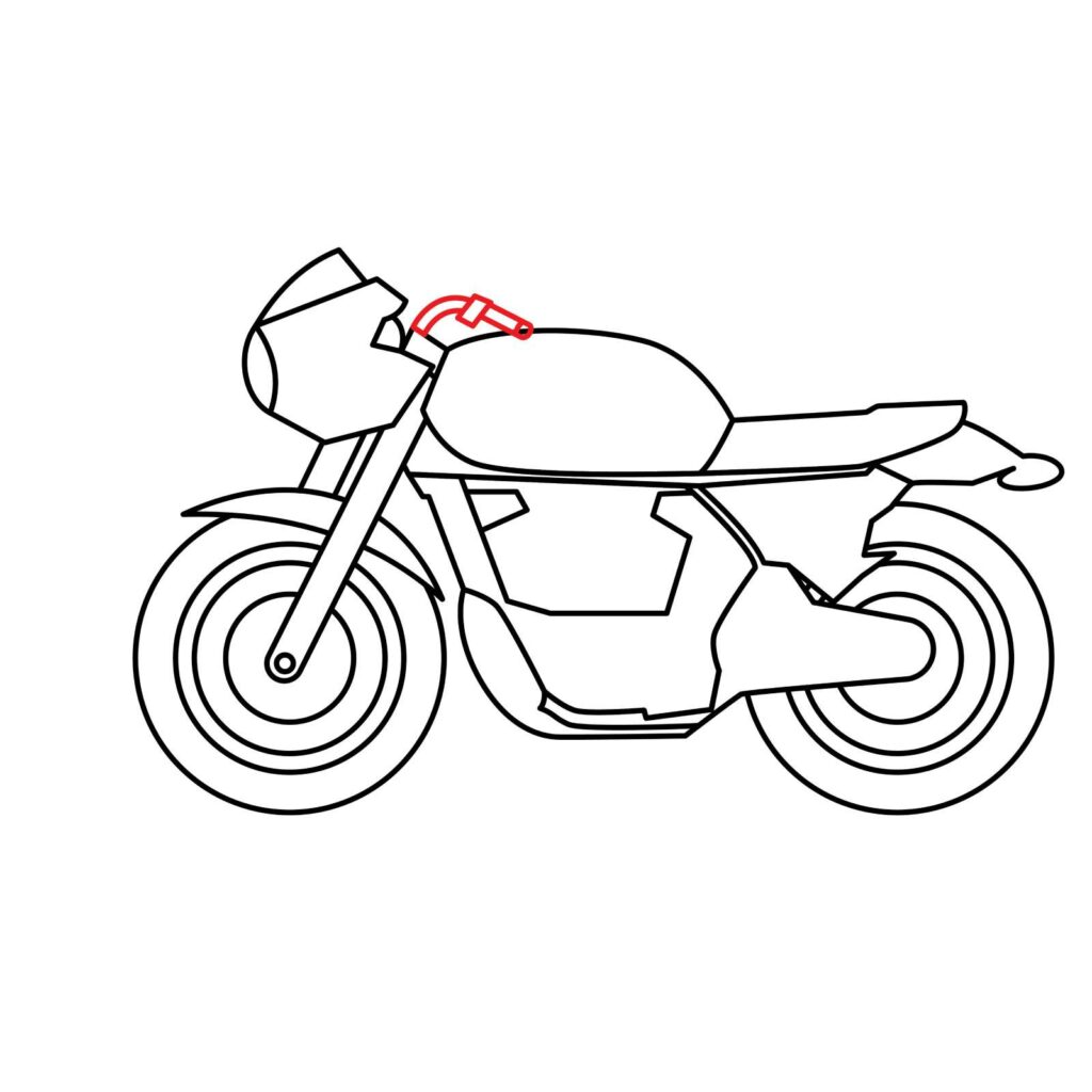 how to draw a motorcycle
