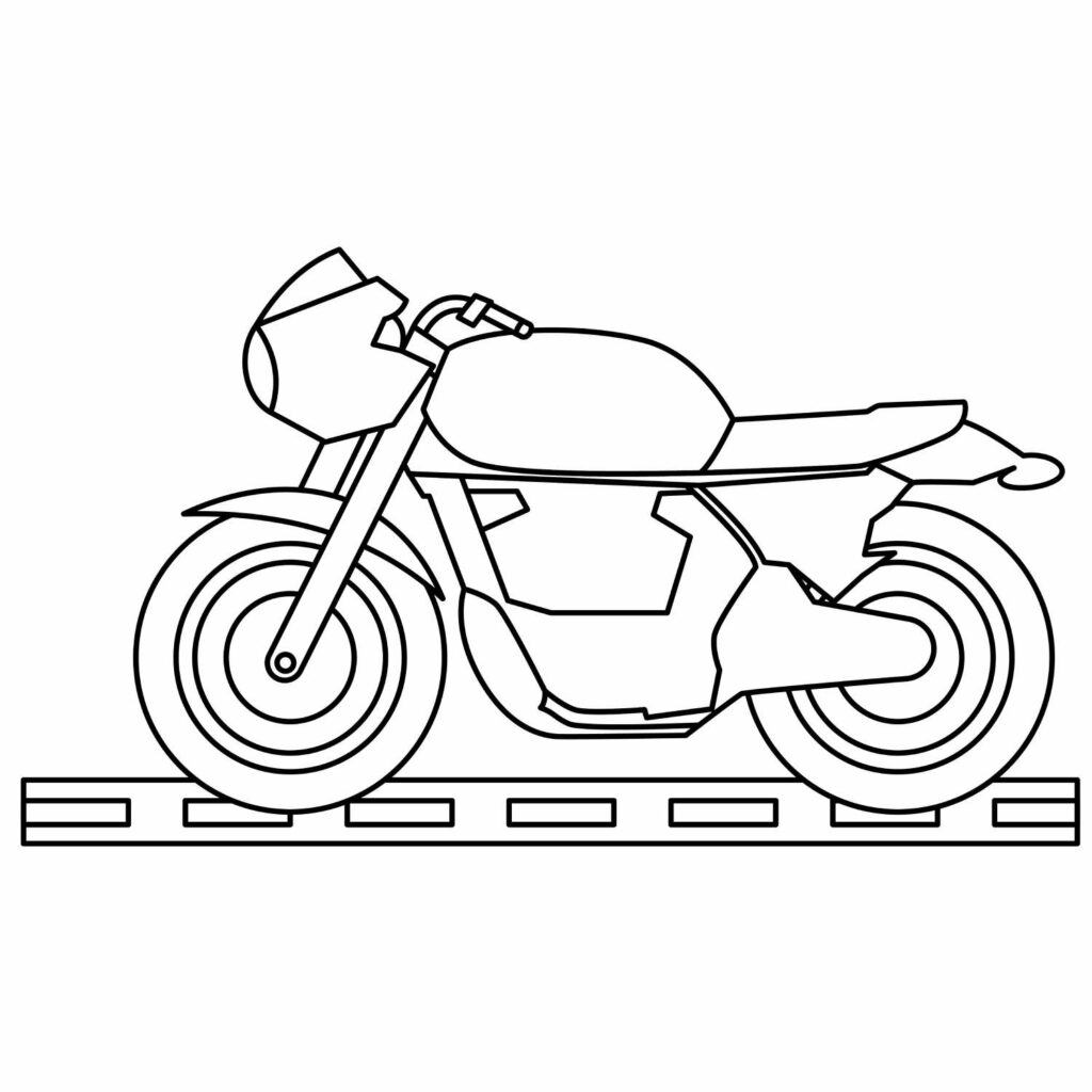 how to draw a motorcycle