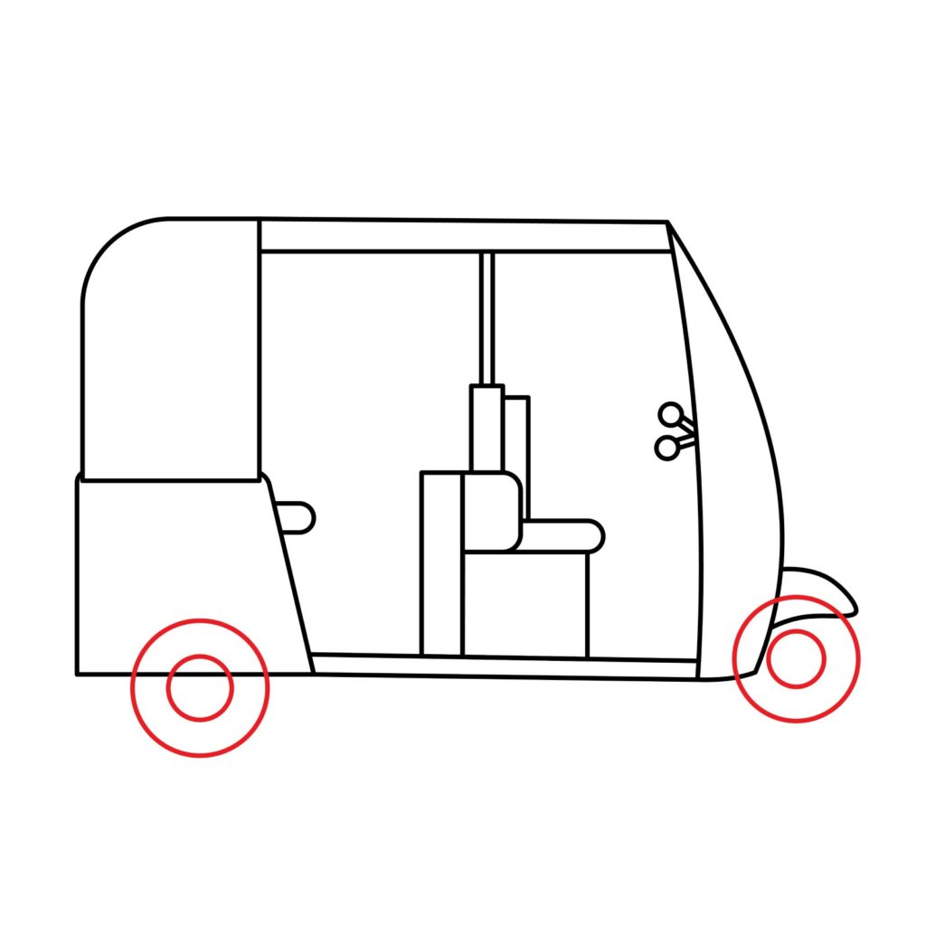How to Draw a Rickshaw (Tuk Tuk)