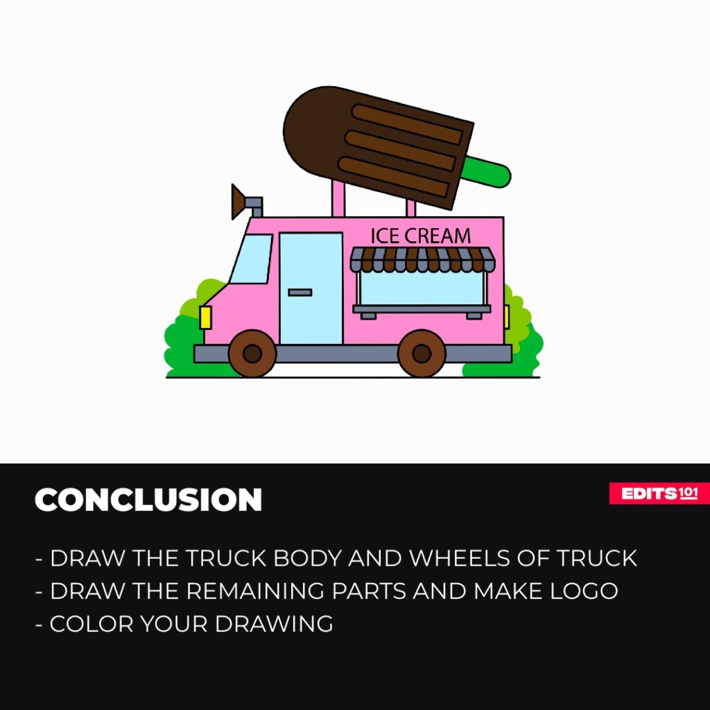 How to draw an ice cream truck