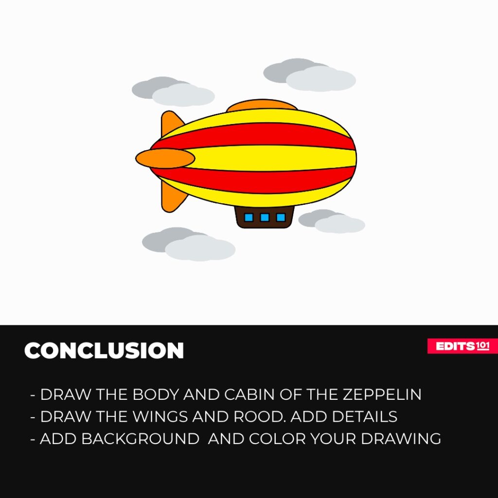 How to draw a zeppelin