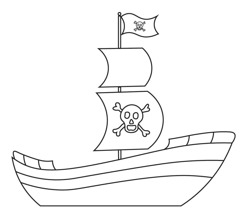 How to draw a pirate ship